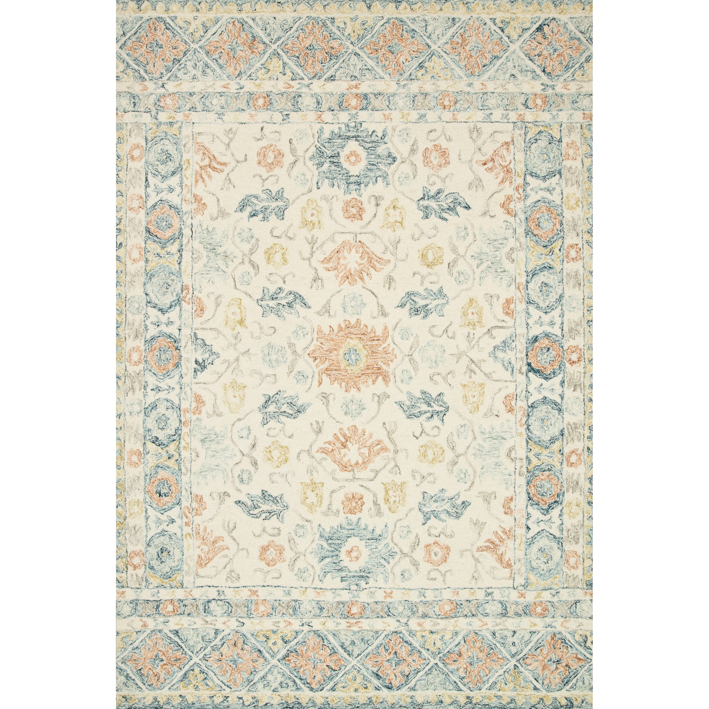 Alexander Home Annabelle Botanical Bloom Hand Hooked Traditional Wool Rug