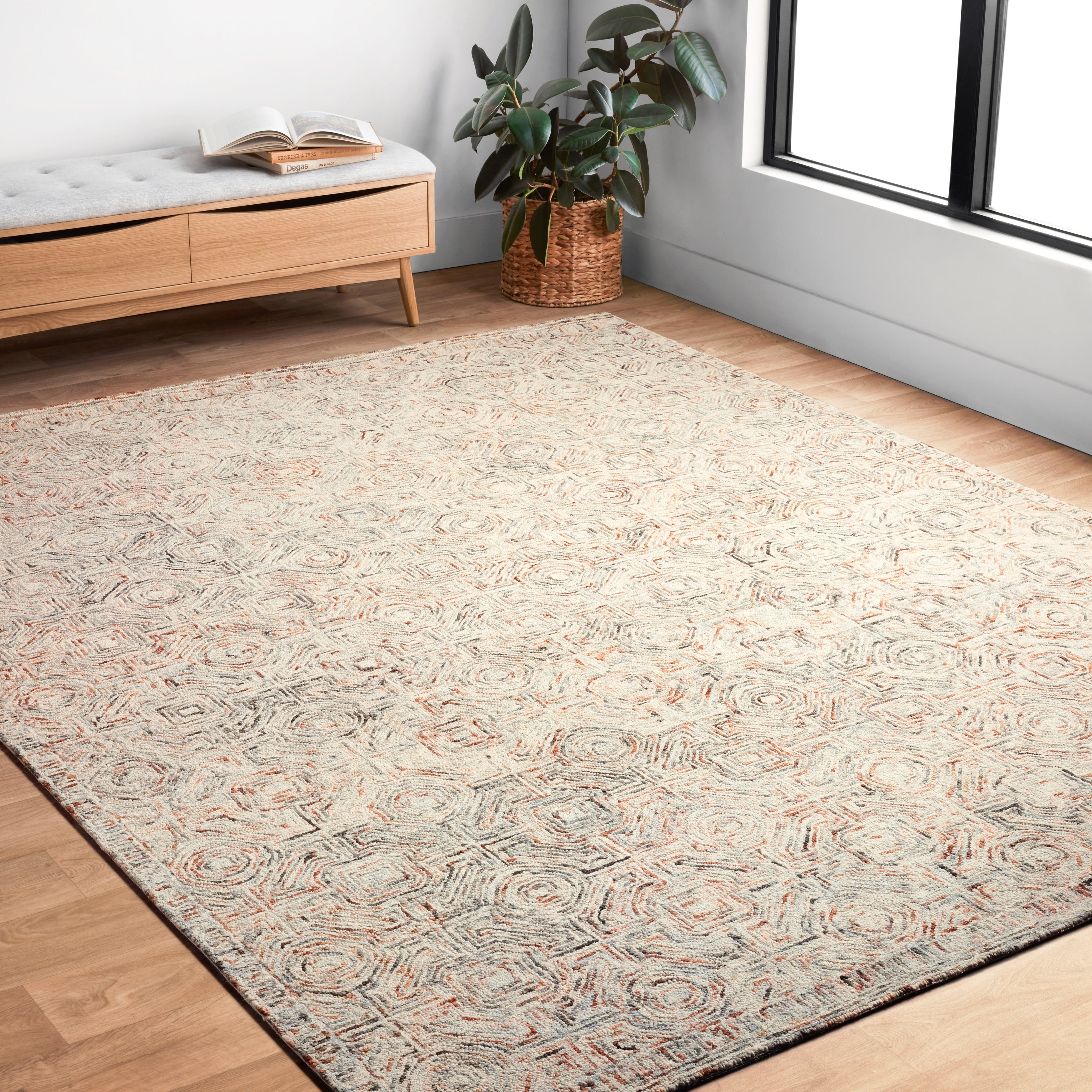 Alexander Home Aspen Rugged Hand Tufted Contemporary Wool Rug