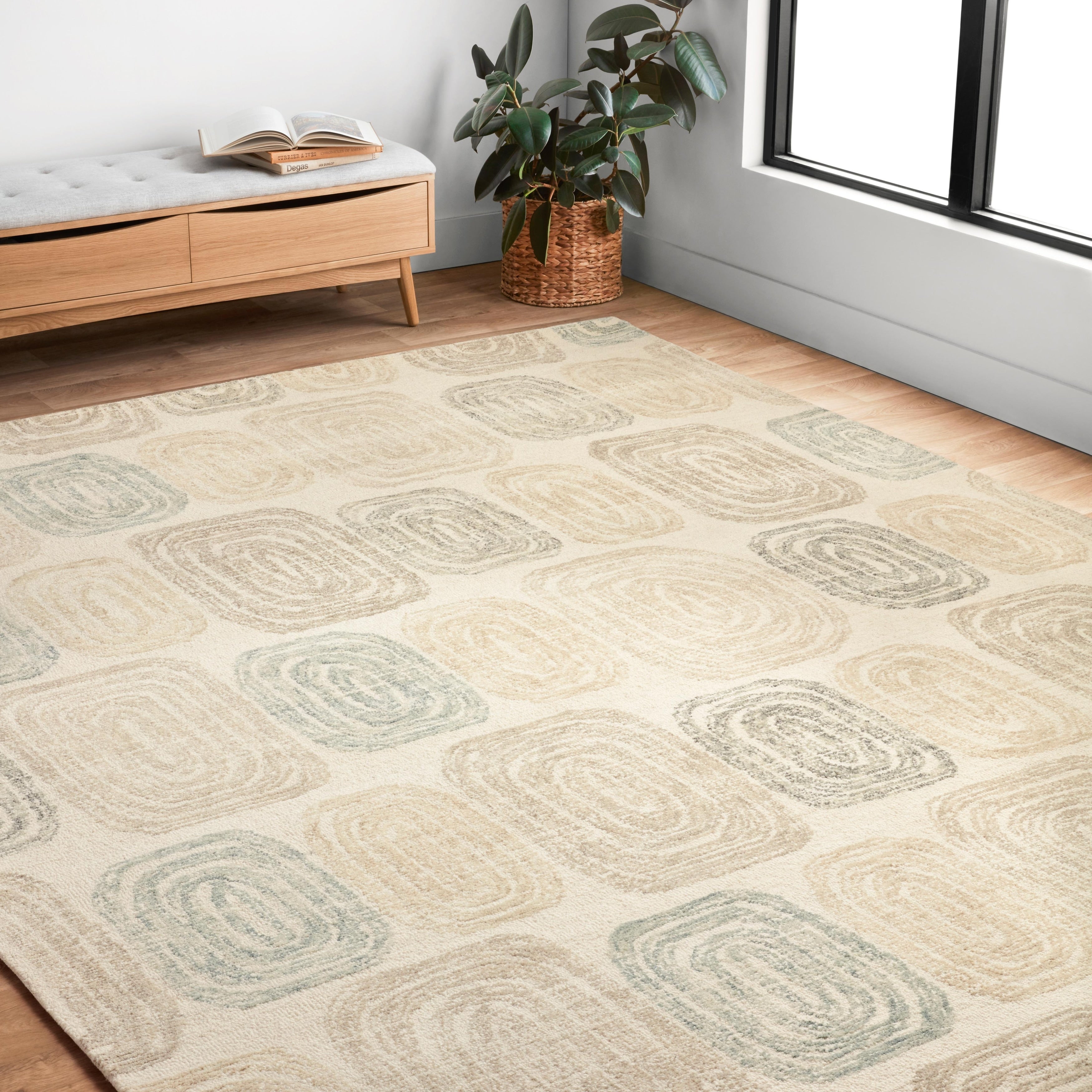 Alexander Home Aubrey Mid Centruy Modern Graphic Area Rug