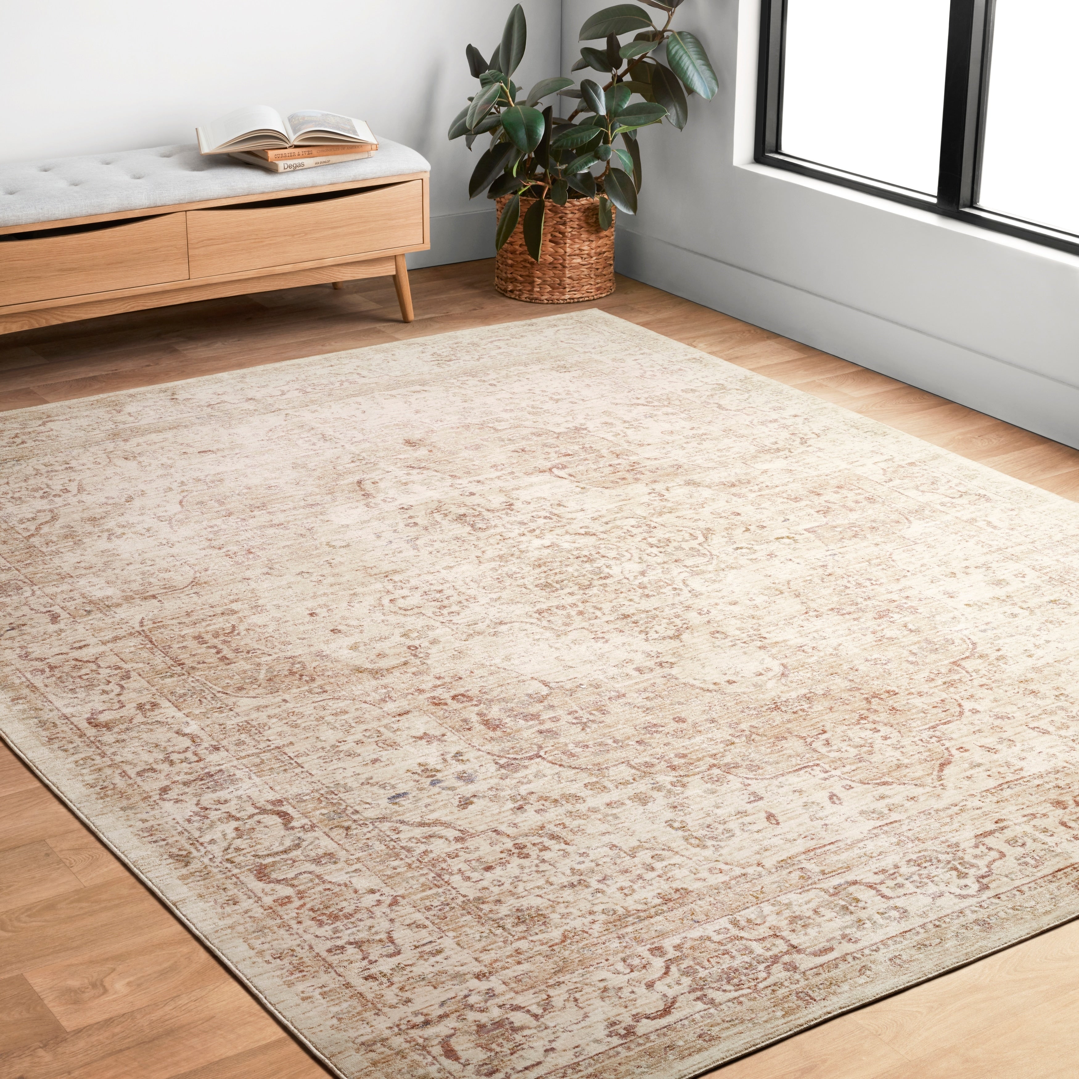 Alexander Home Austen Antique Washed Traditional Inspired Area Rug