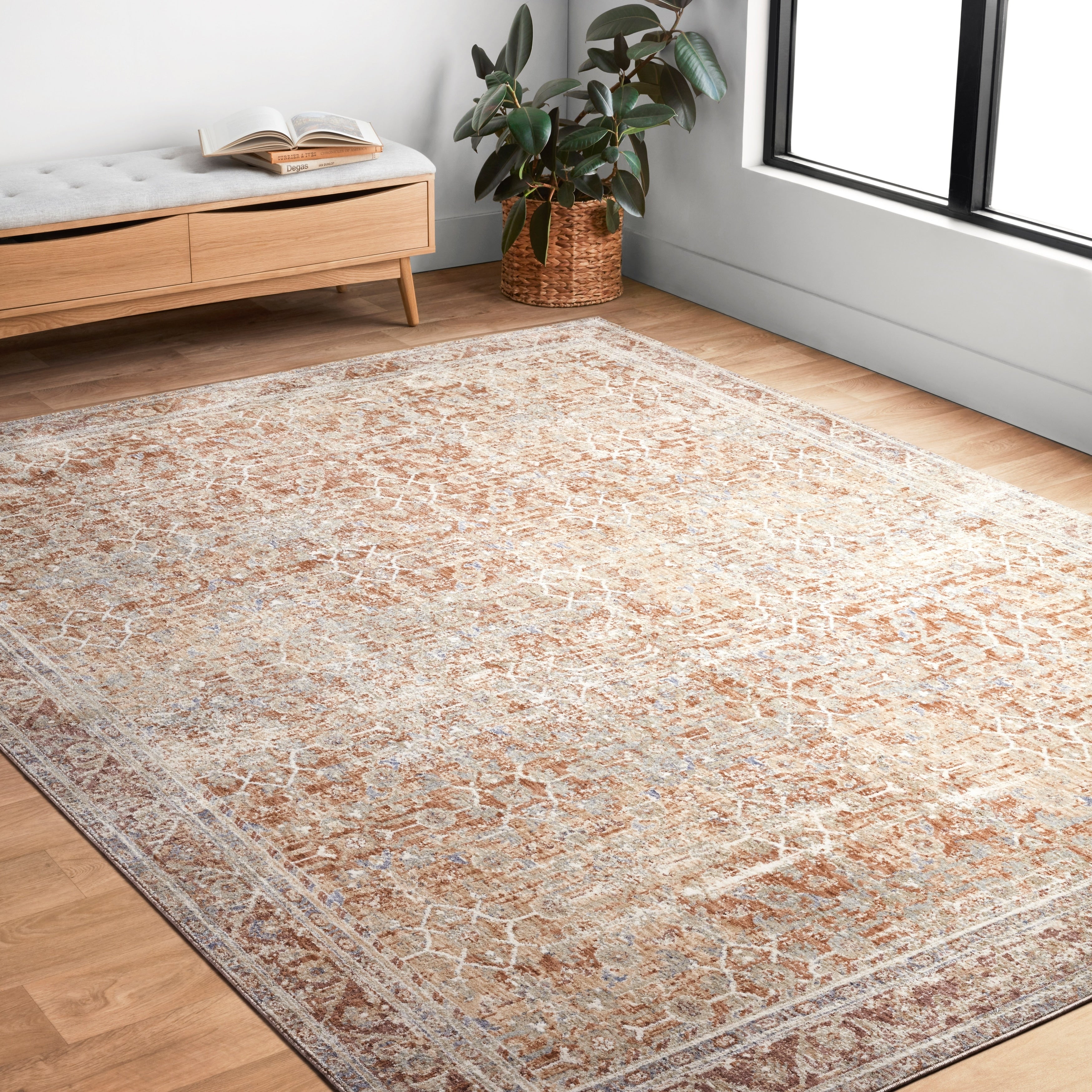 Alexander Home Austen Antique Washed Traditional Inspired Area Rug