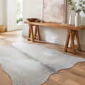 Alexander Home Clayton Stone Silver Faux Cowhide Rug 5 X 66