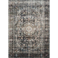 Traditional Charcoal Rust Multi Antique Inspired Medallion Rug 710 X 1010