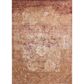 Traditional Rust Floral Distressed Rug 96 X 13