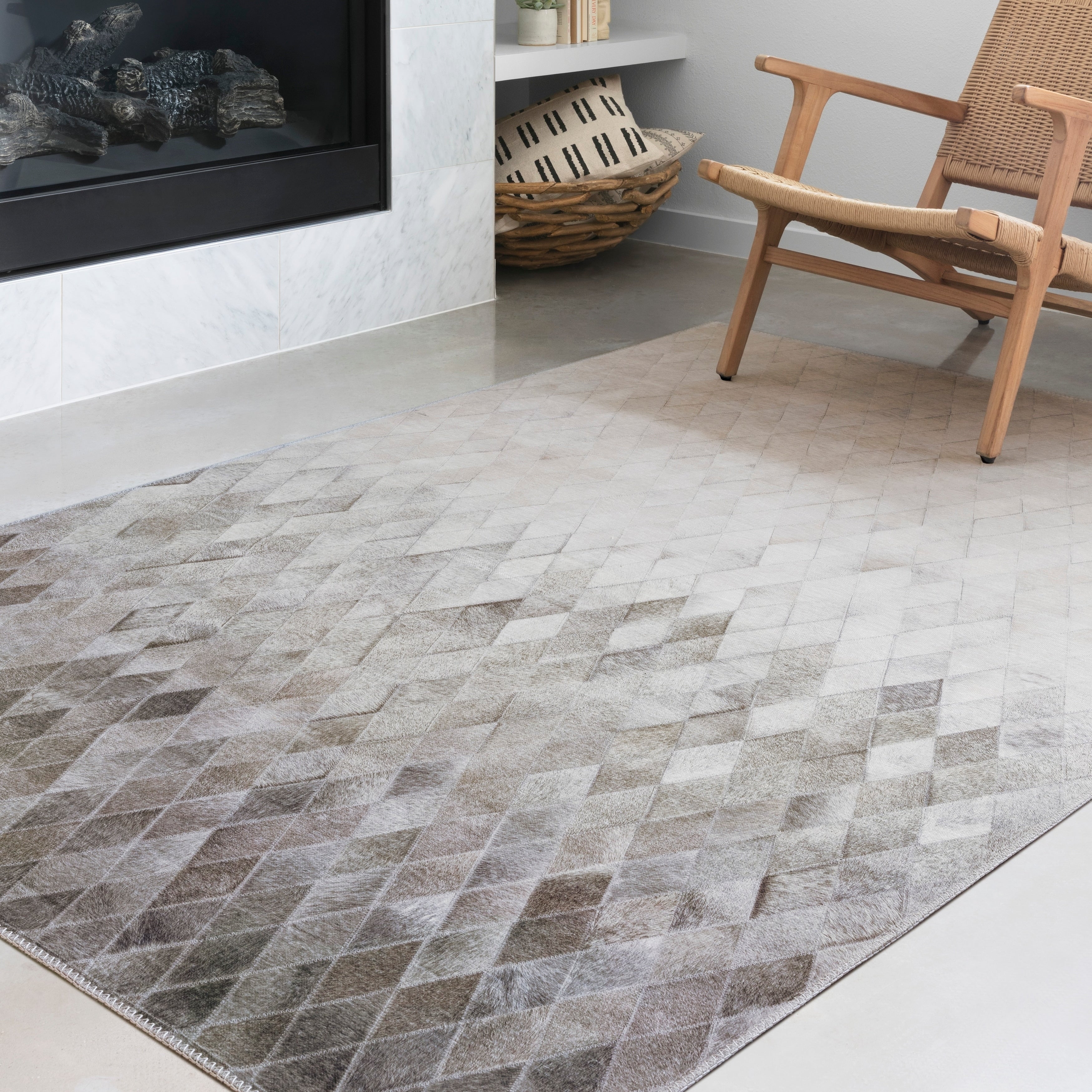 Alexander Home Davide Faux Cowhide Area Rug
