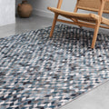 Alexander Home Davide Geometric Faux Cowhide Area Rug