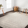 Hand Loomed Franklin Oatmeal Wool Rug 76 X 96