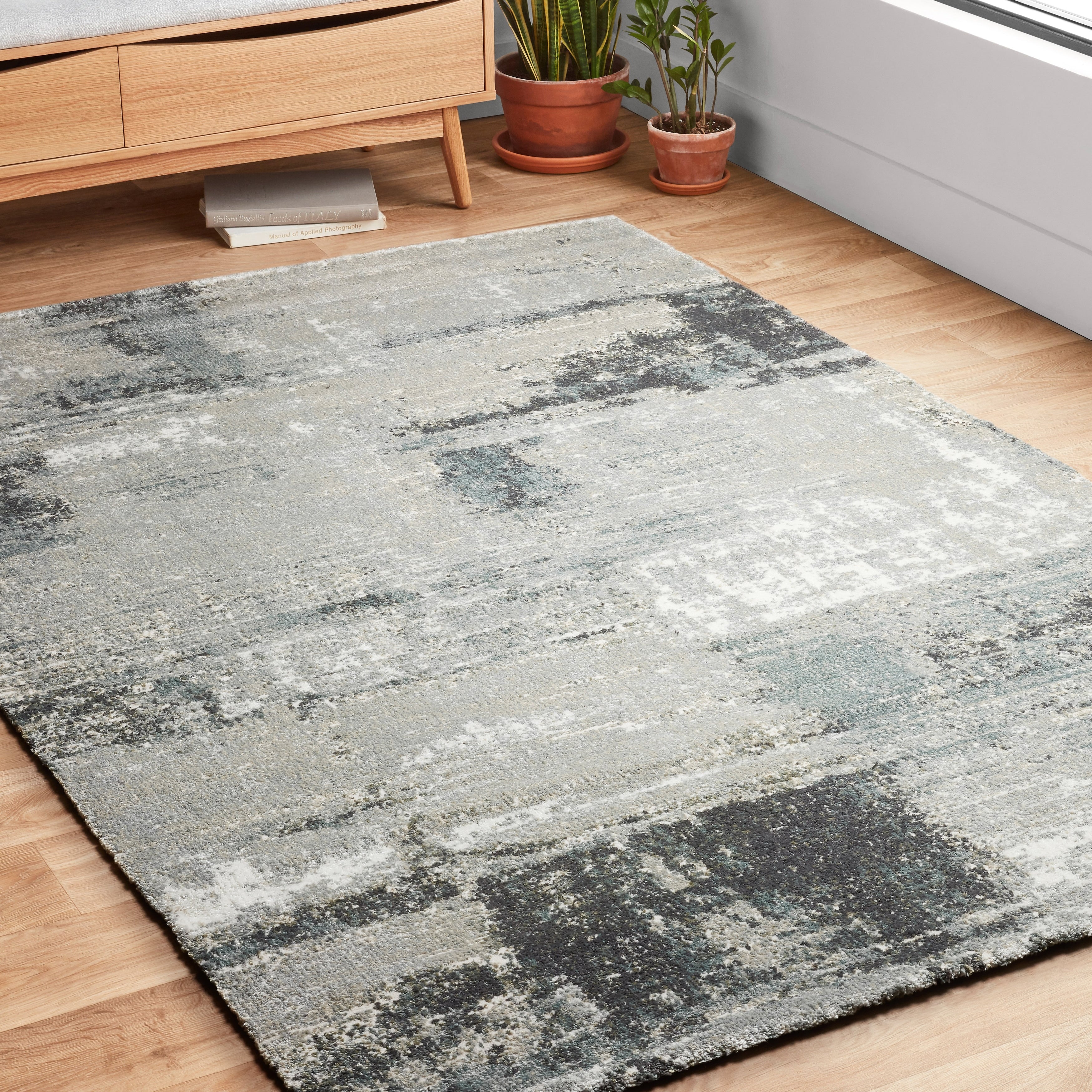 Alexander Home Glacier Cliff Abstract Modern Contemporary Rug