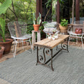 Indoor Outdoor Chevron Stripe Patio Rug 53 X 77
