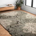 Alexander Home Jullian Smoke Beige Shag Rug 77 X 106