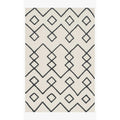 Hand Woven Ivory Grey Moroccan Wool Area Rug 5 X 76