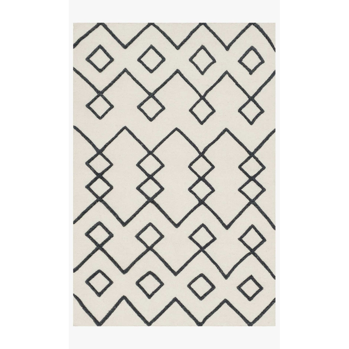 Hand Woven Ivory Grey Moroccan Wool Area Rug 5 X 76