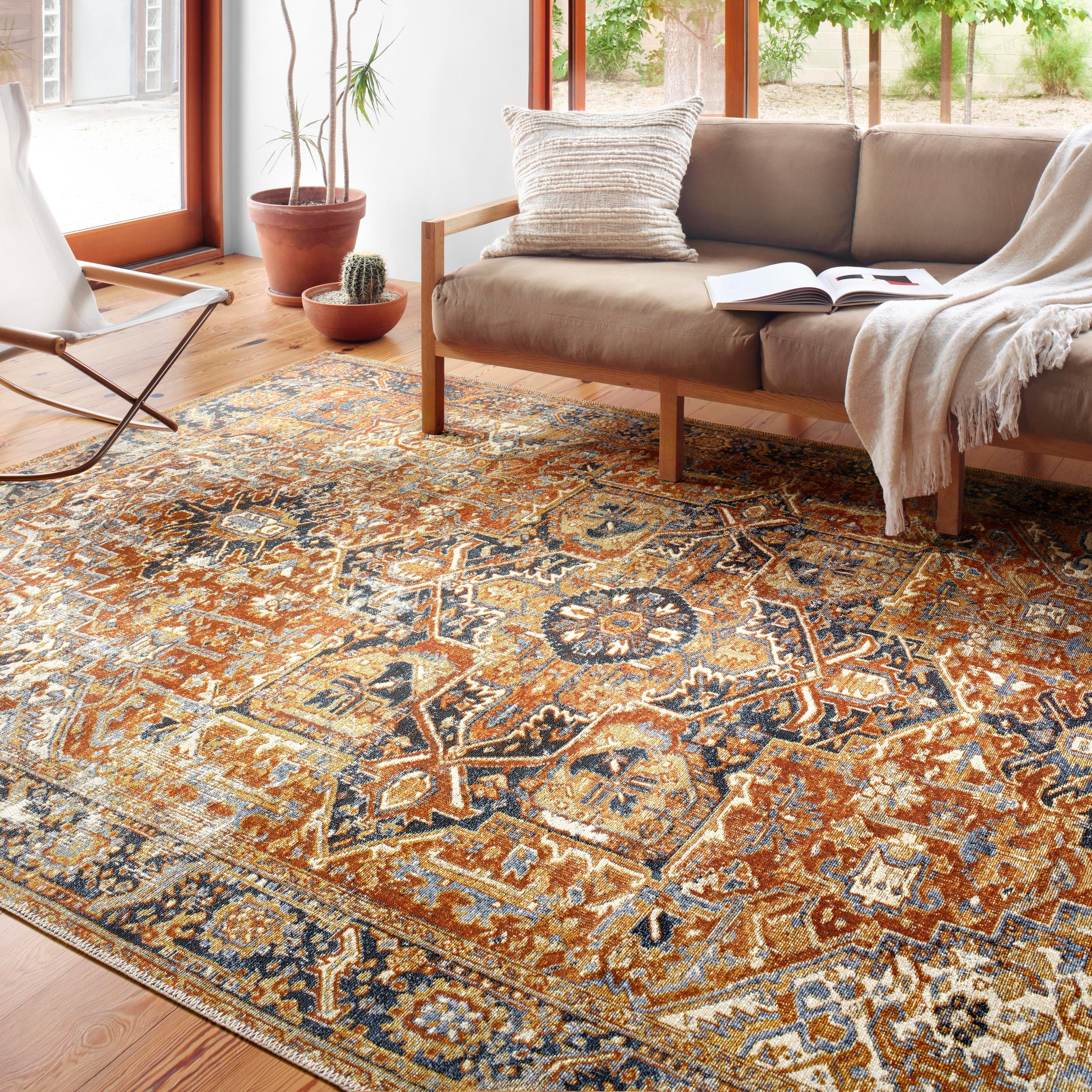 Alexander Home Luciano Bohemian Distressed Oriental Rug