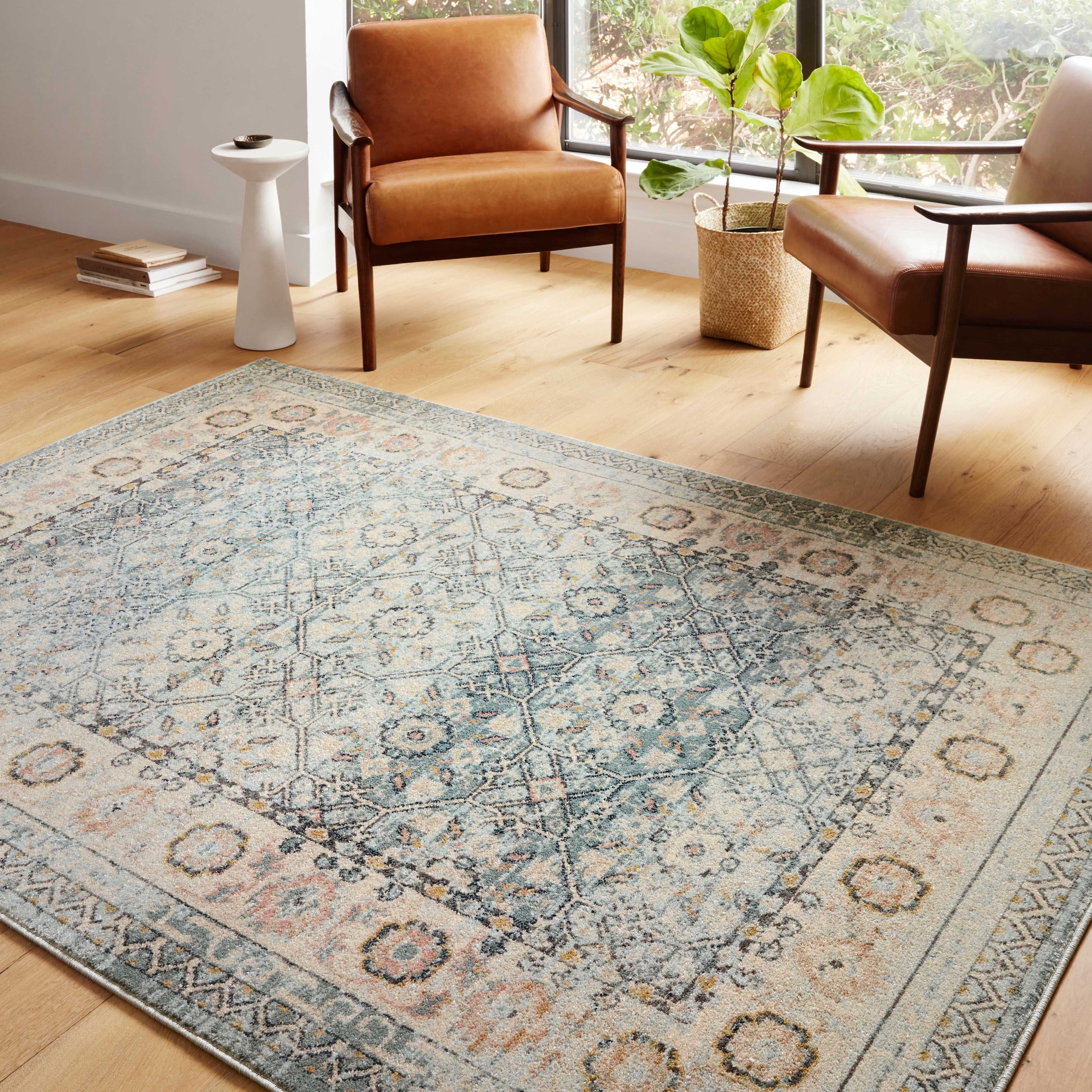 Alexander Home Luxe Shabby Chic Antiqued Distressed Area Rug