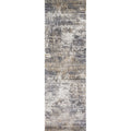 Distressed Abstract Grey Taupe Textured Vintage Rug 67 X 92