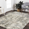 Mid Century Slate Grey Abstract Rug 310 X 57