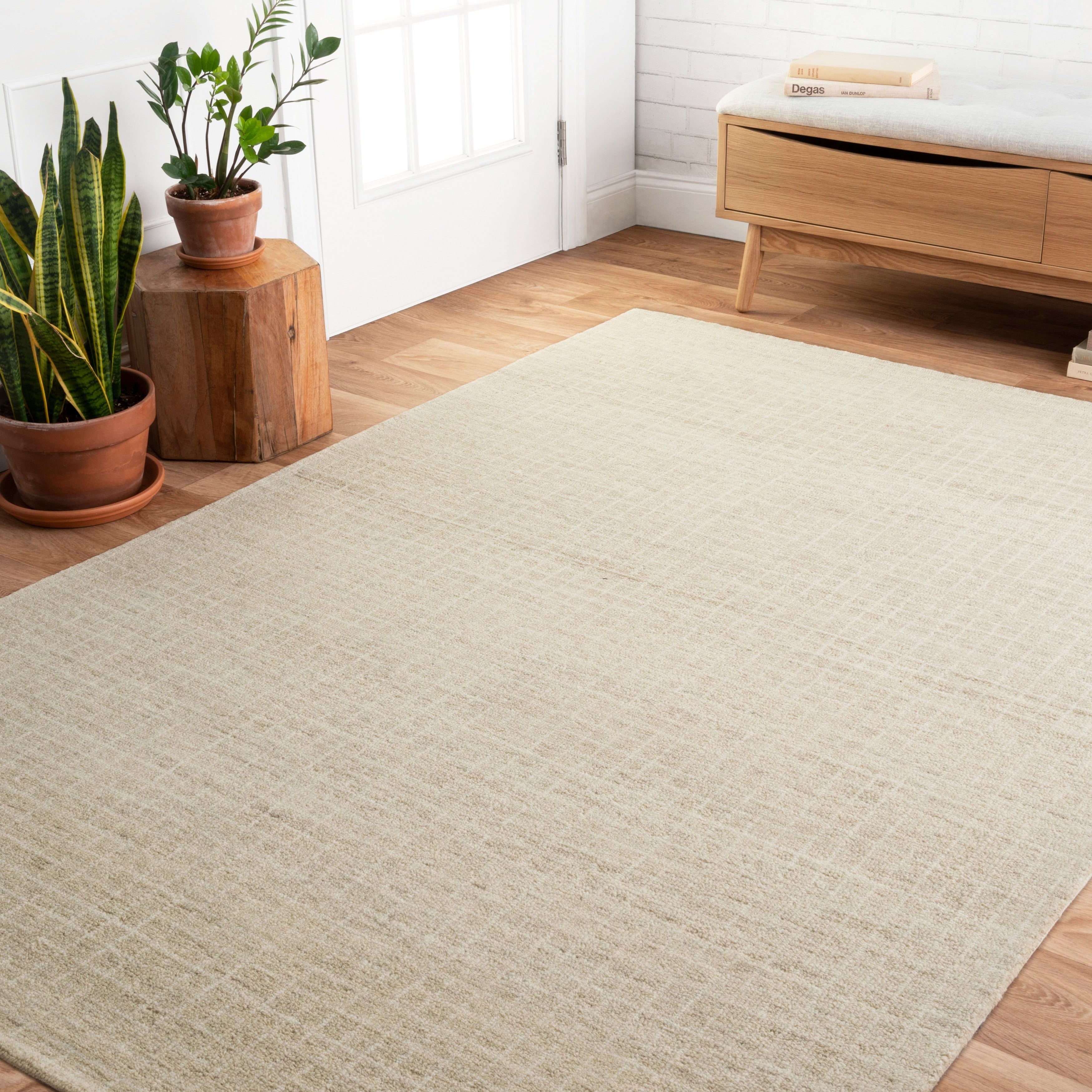 Alexander Home Mosaic Tile Earth Tone Wool Hand Hooked Area Rug 79 X 99