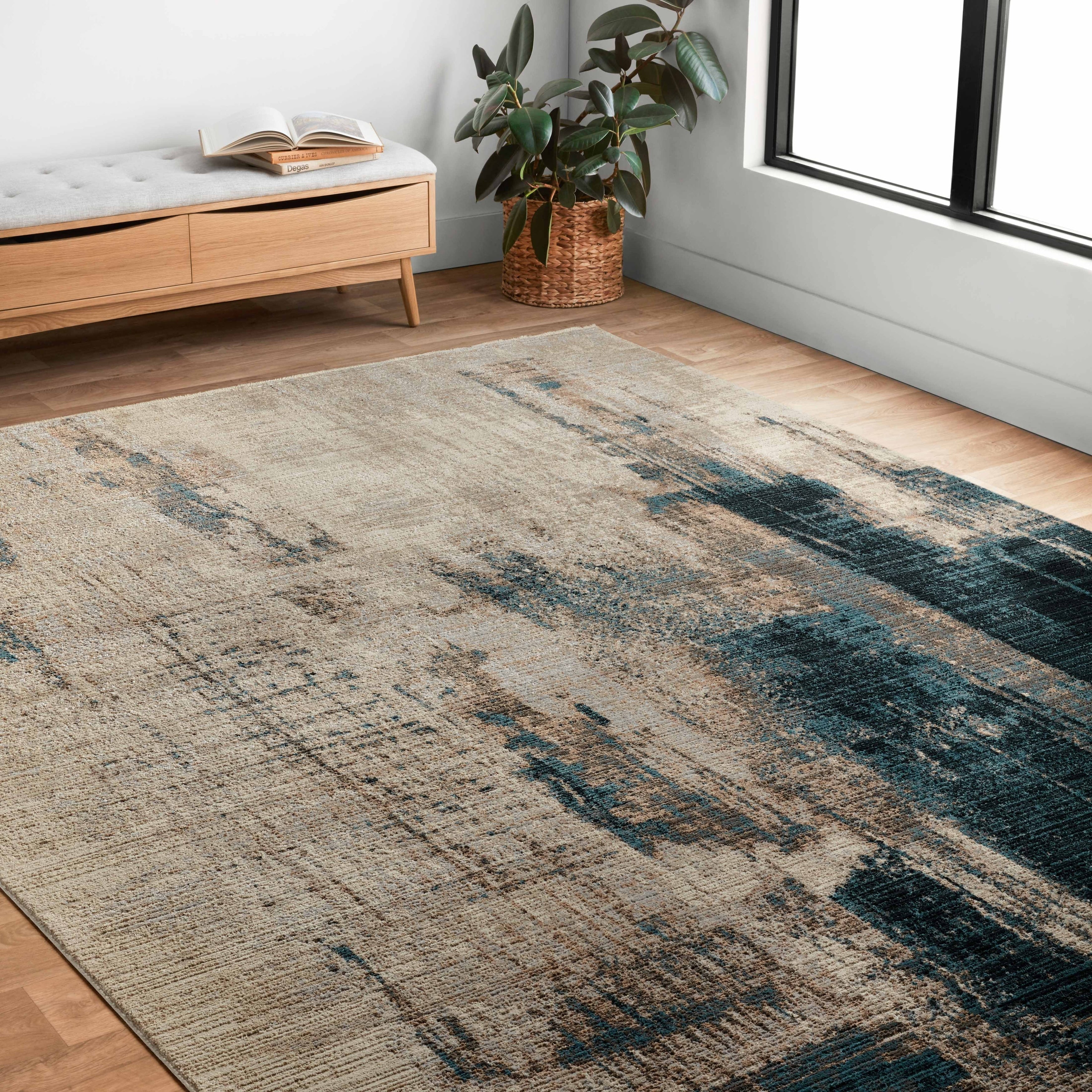Alexander Home Reese Abstract Mid Century Modern Area Rug
