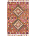 Hand Hooked Sonnet Pink Multi Wool Rug 79 X 99 79 X 99
