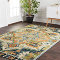 Hand Hooked Sonnet Blue Multi Rug 79 X 99 79 X 99