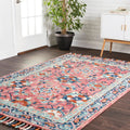 Alexander Home Sonnet Rose Denim Wool Hand Hooked Rug 79 X 99 79 X 99