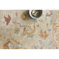 Hand Hooked Traditional Ivory Rust Mosaic Wool Rug 79 X 99