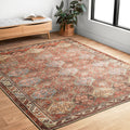 Alexander Home Tremezzina Printed Distressed Diamond Bohemian Rug 76 X 96