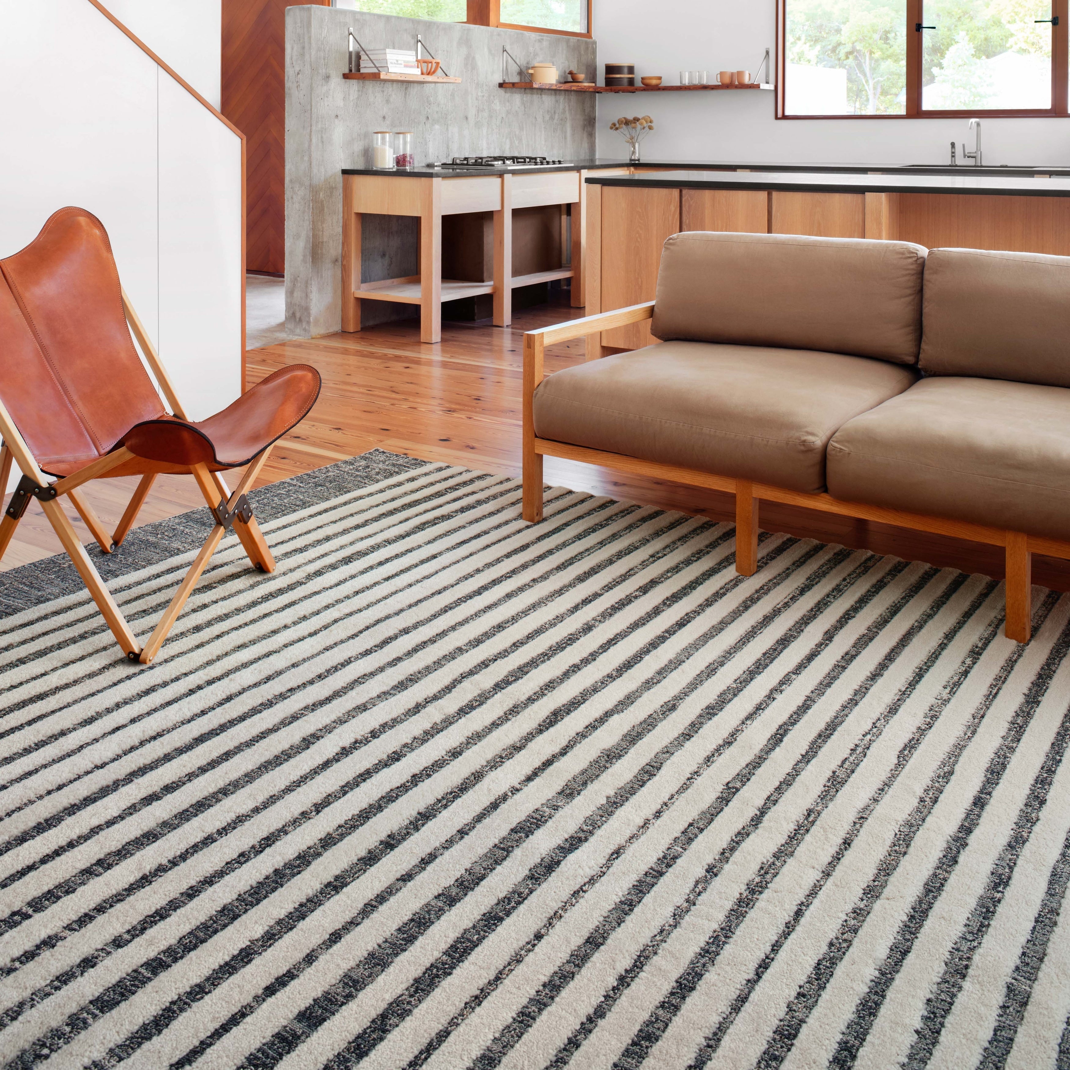 Alexander Home Vail Modern Contemporary Stripe Area Rug