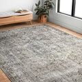 Alexander Home Victoria Shabby Chic Steel Printed Vintage Area Rug