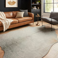 Alexander Home Faux Cowhide Silver Grey Area Rug 5 X 66