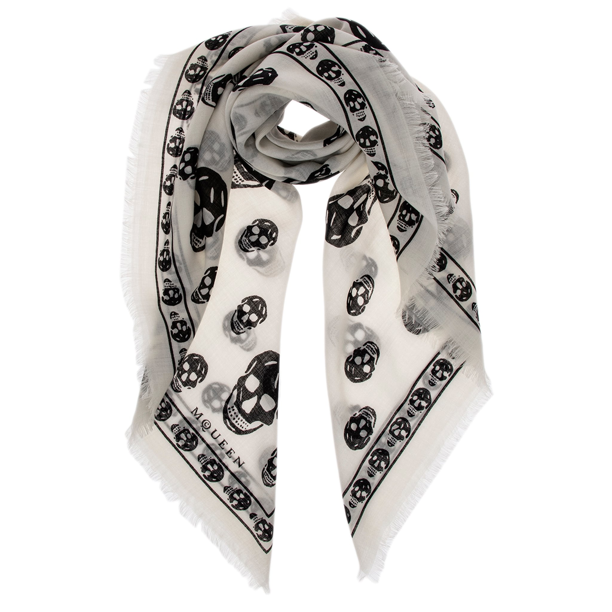 Alexander Mcqueen Skull Print Scarf