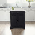 Alexandria Granite Top Portable Kitchen Island Cart 31 W X 18 D X 35.5 H