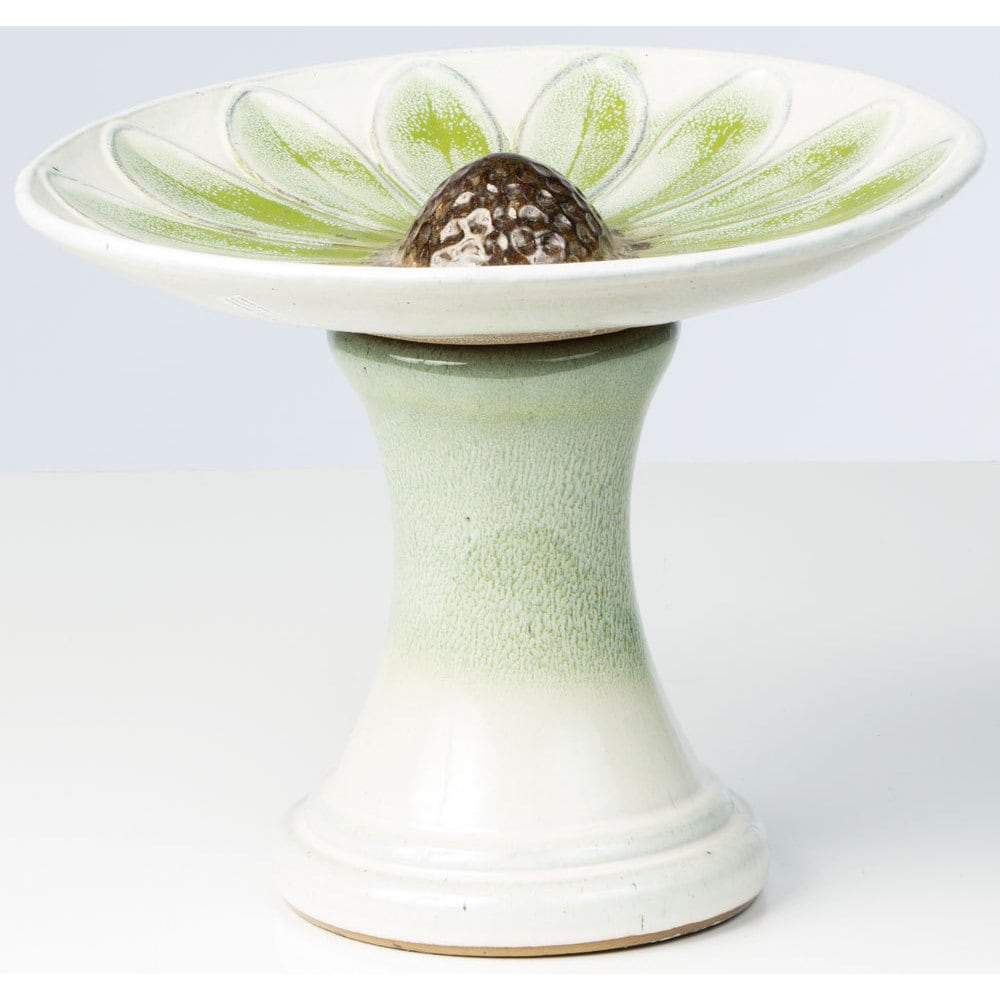Alfresco Home Daisy Birdbath Green