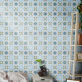 Alhambra Blue Green Black Handmade 8X8In Moroccan Tile Pack 12