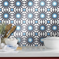 Alhambra In Black And Blue Handmade 8X8 In Moroccan Tiles Pack 12