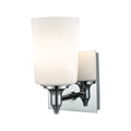 Alico Alton Road 1 Light Vanity In Chrome And Opal Glass