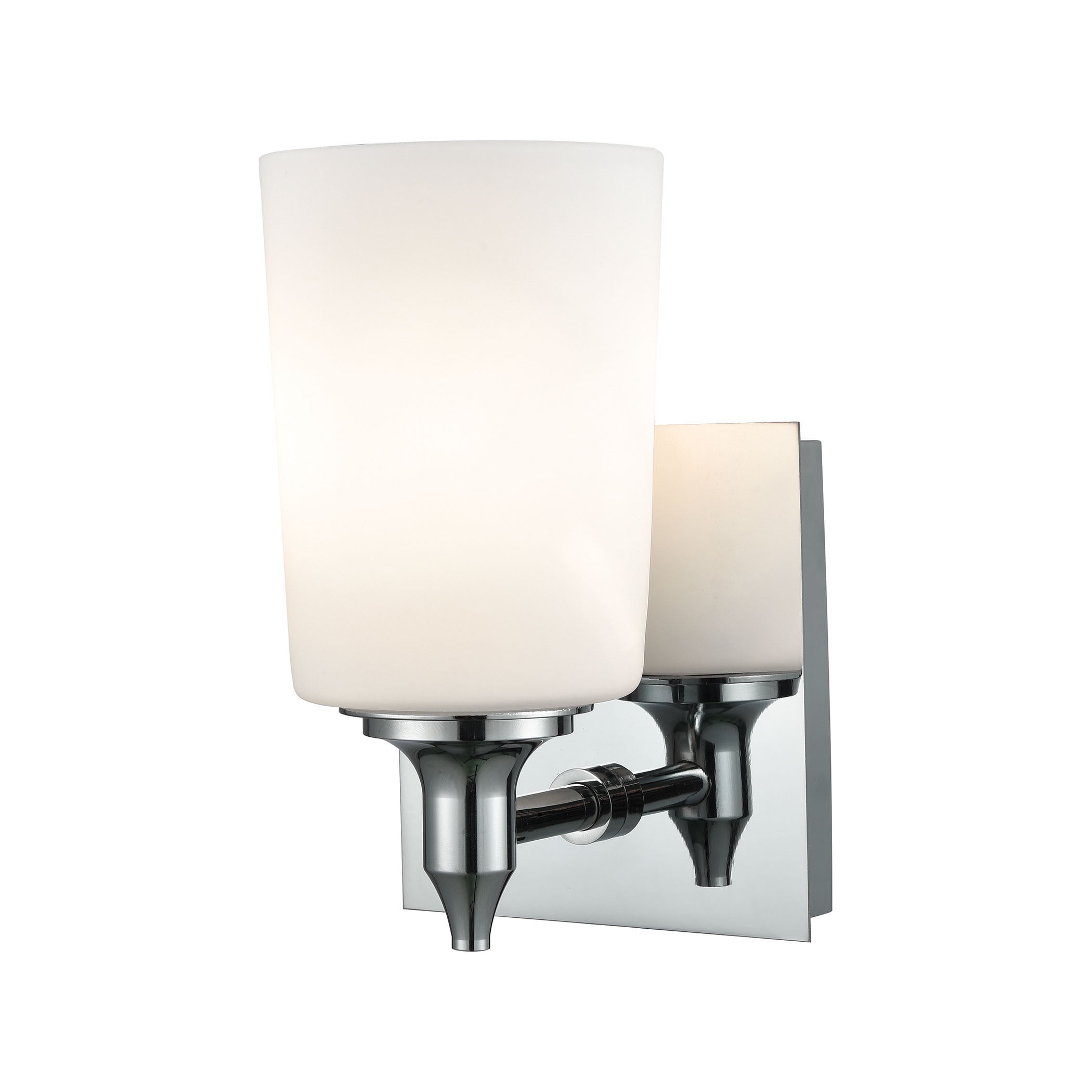 Alico Alton Road 1 Light Vanity In Chrome And Opal Glass