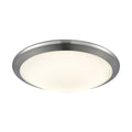Alico Clancy Small Round Led Flush Mount In Chrome And Opal Glass