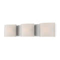 Alico Pandora Chrome And White Opal Glass 3 Light Vanity