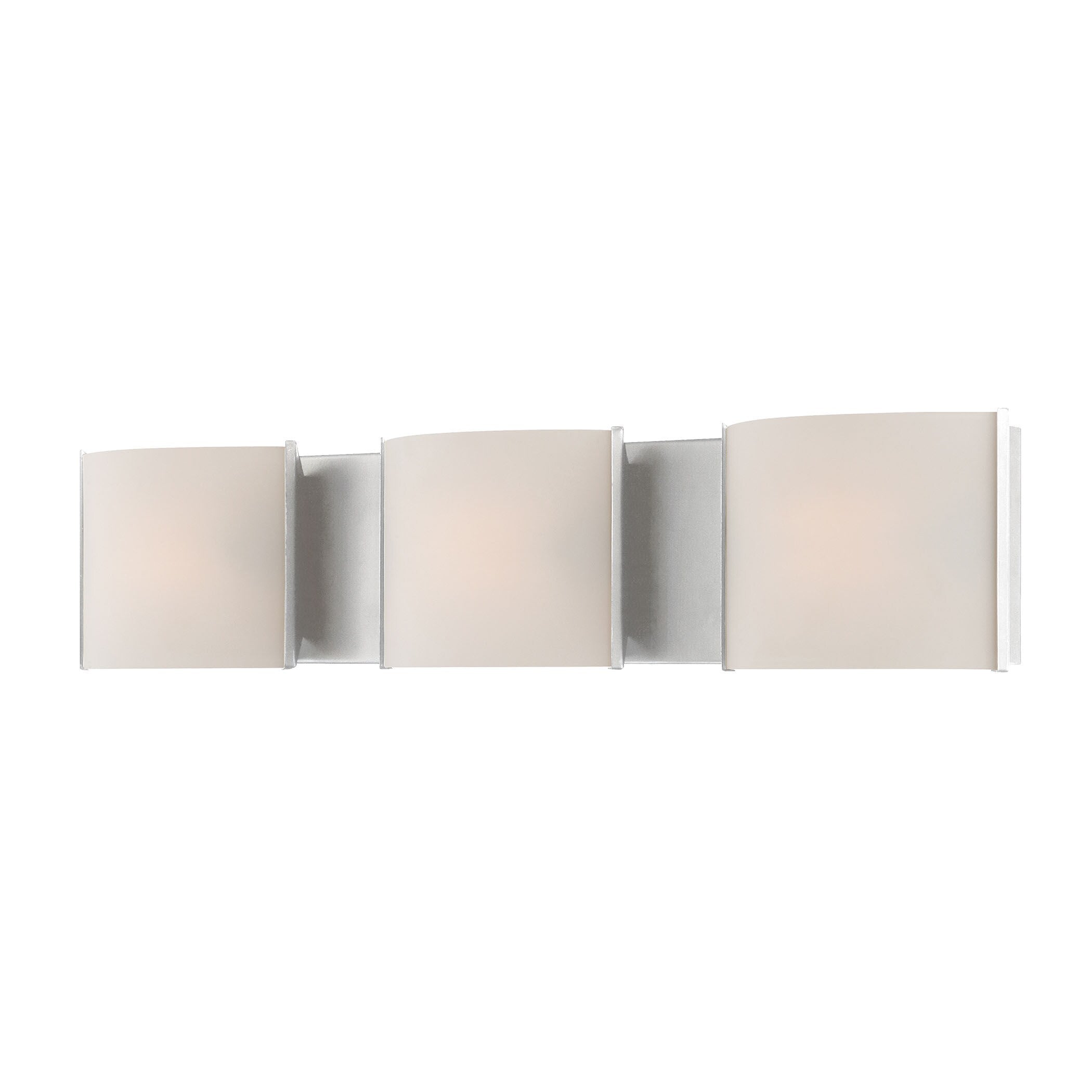 Alico Pandora Chrome And White Opal Glass 3 Light Vanity