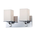 Alico Ramp 2 Light Vanity With Chrome And White Opal Glass