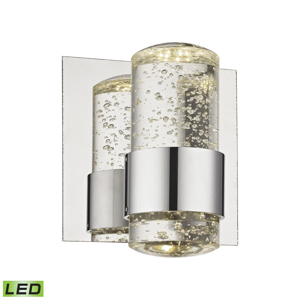 Alico Surrey Chrome And Bubbled Glass 1 Light Led Vanity