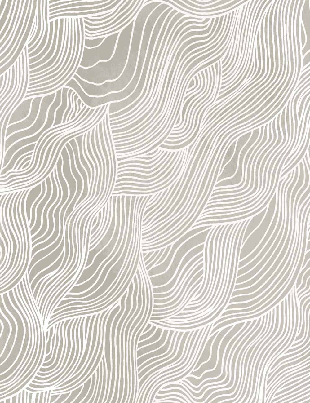 Alina Wallpaper, Gray Swatch