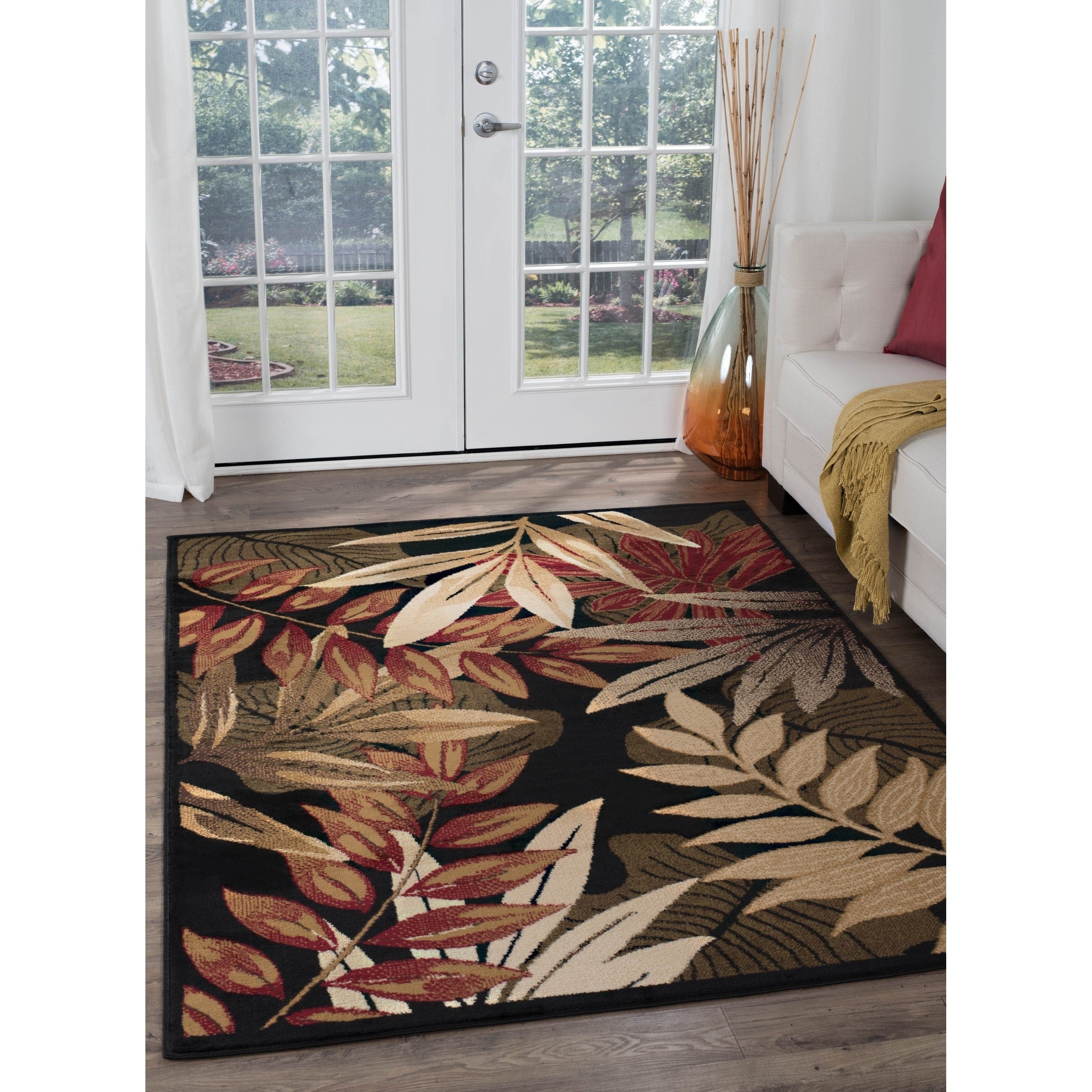 Copper Grove Fishlake Black Transitional Area Rug 76 X 910