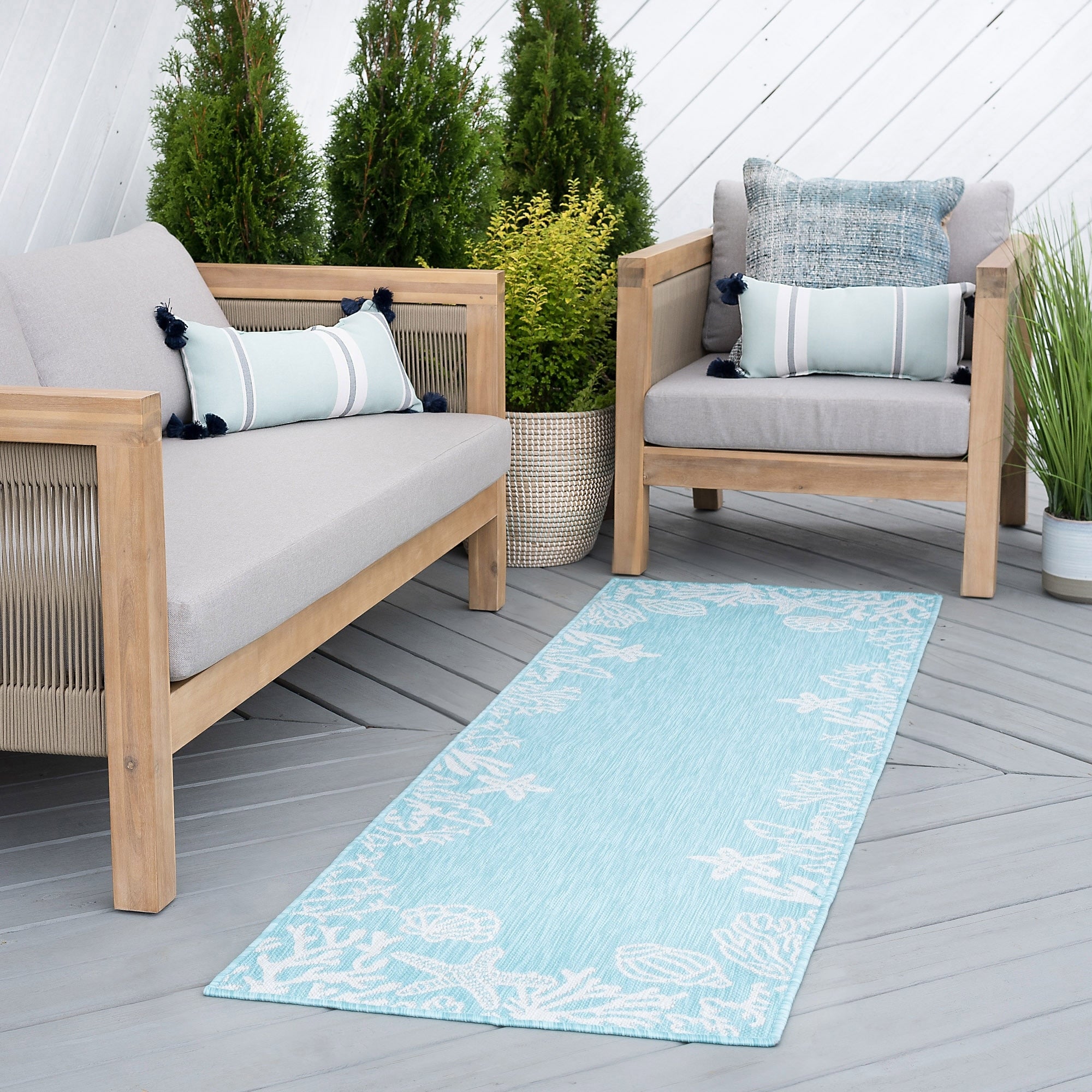 Alise Rugs Exo Novelty Coastal Area Rug