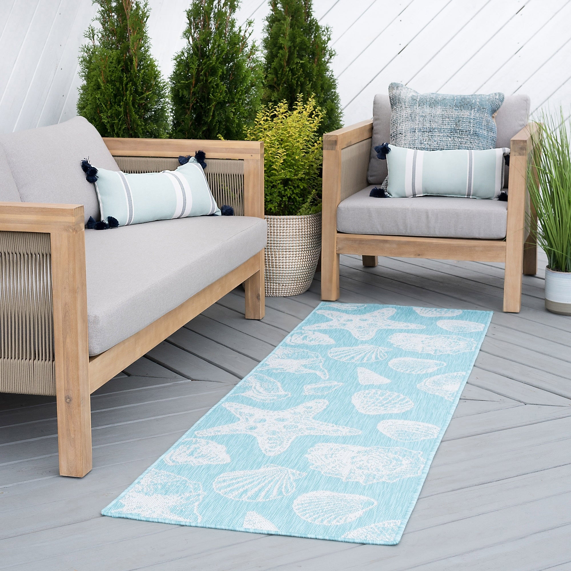 Alise Rugs Exo Novelty Coastal Area Rug