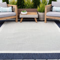 Alise Rugs Exo Transitional Solid Border Area Rug
