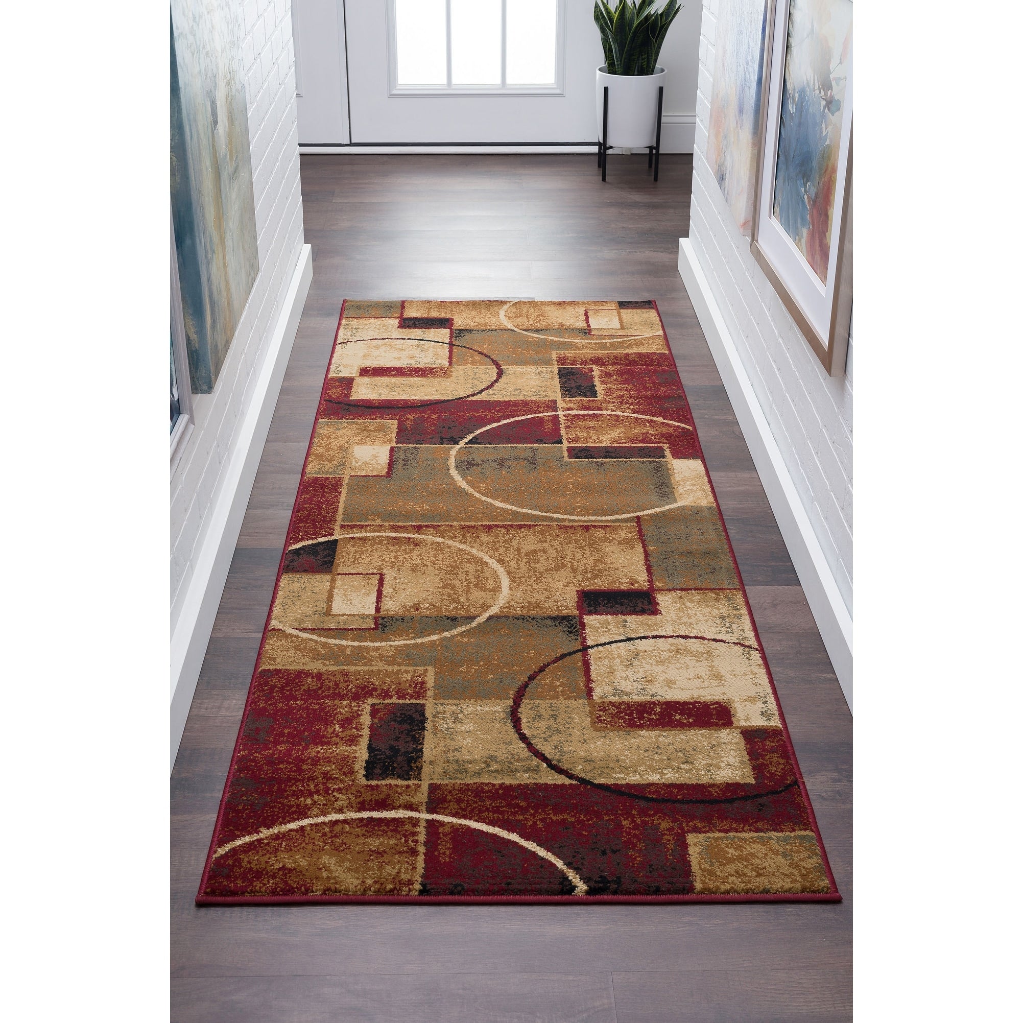 Alise Rugs Flora Contemporary Abstract Area Rug Multi 53 X 73