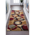 Alise Rugs Flora Contemporary Geometric Runner Rug Multi 27 X 73