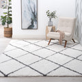 Alise Rugs Joy Shag Contemporary Diamond Area Rug